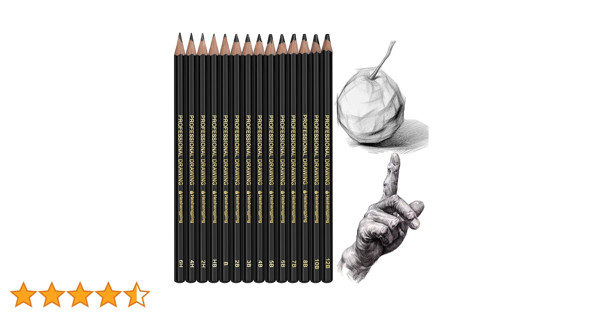 グラファイト鉛筆画。 Amazon.co.jp: 描画スケッチ鉛筆セット 14本 スケッチ鉛筆 12B